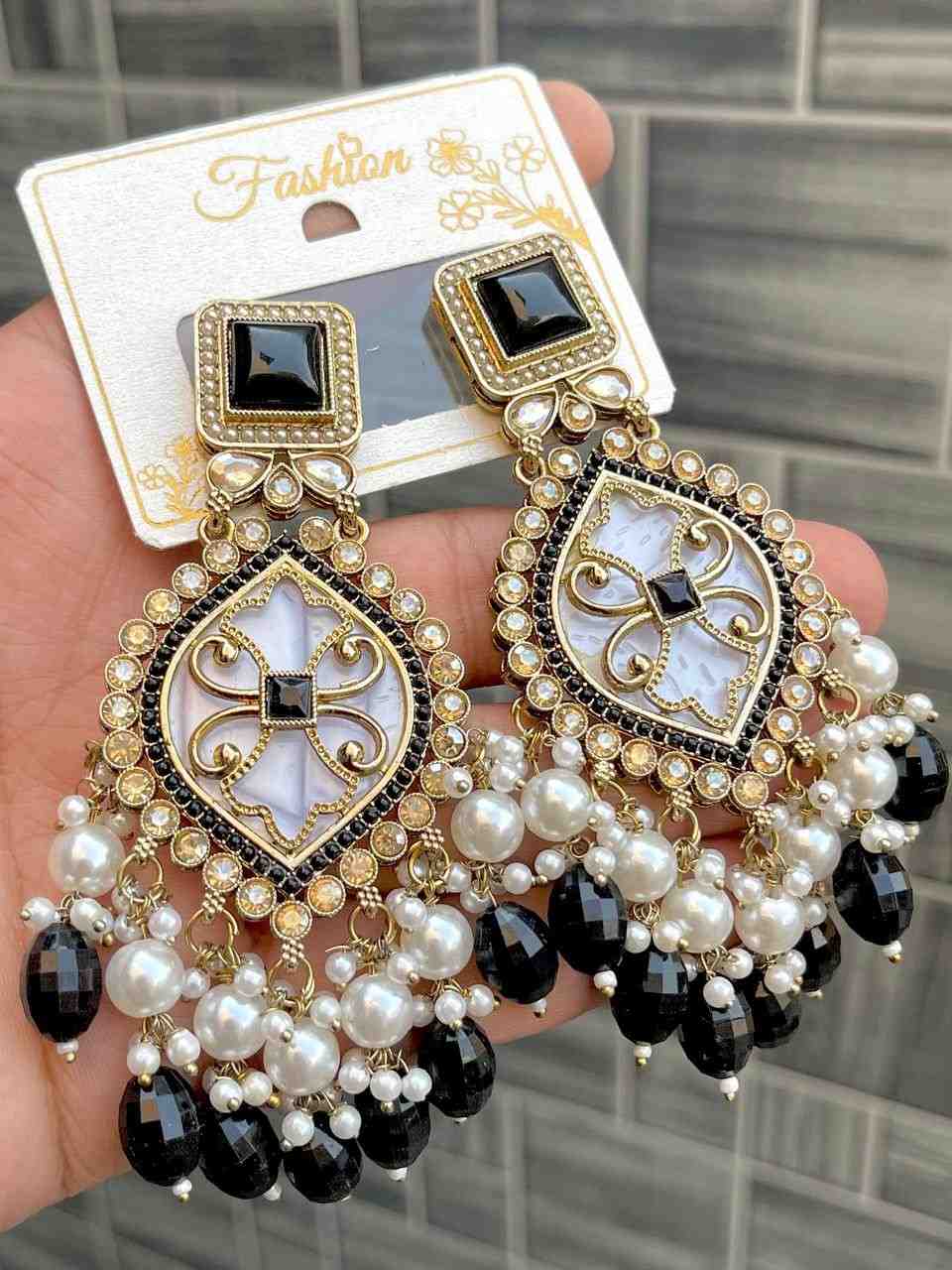 Beautiful Premium Quality Mop Work Bollywood Earrings....