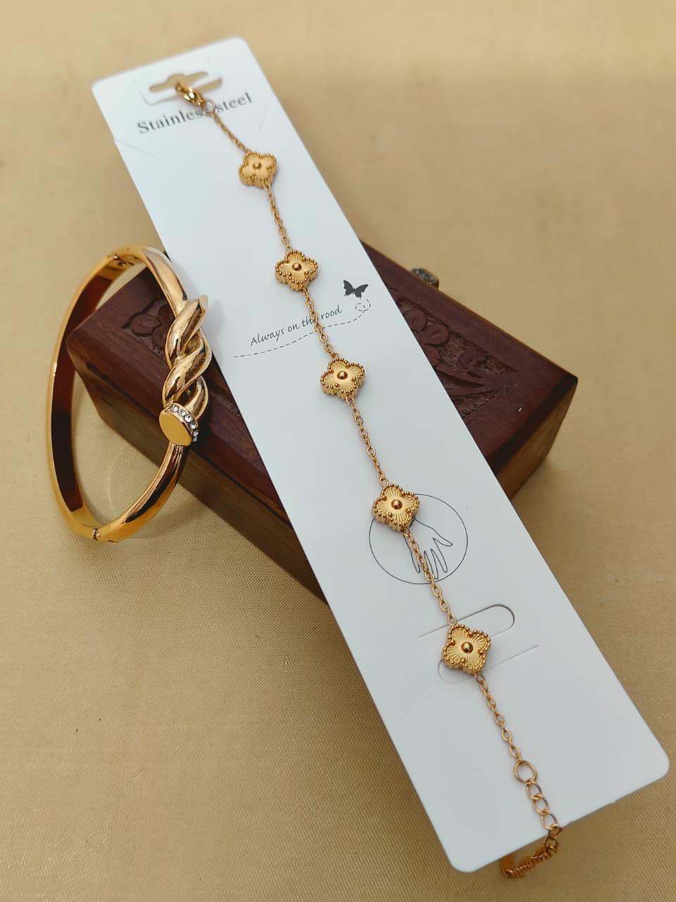 Beautiful Premium Quality Anti Tarnish 2 PC's Bracelets Combo....