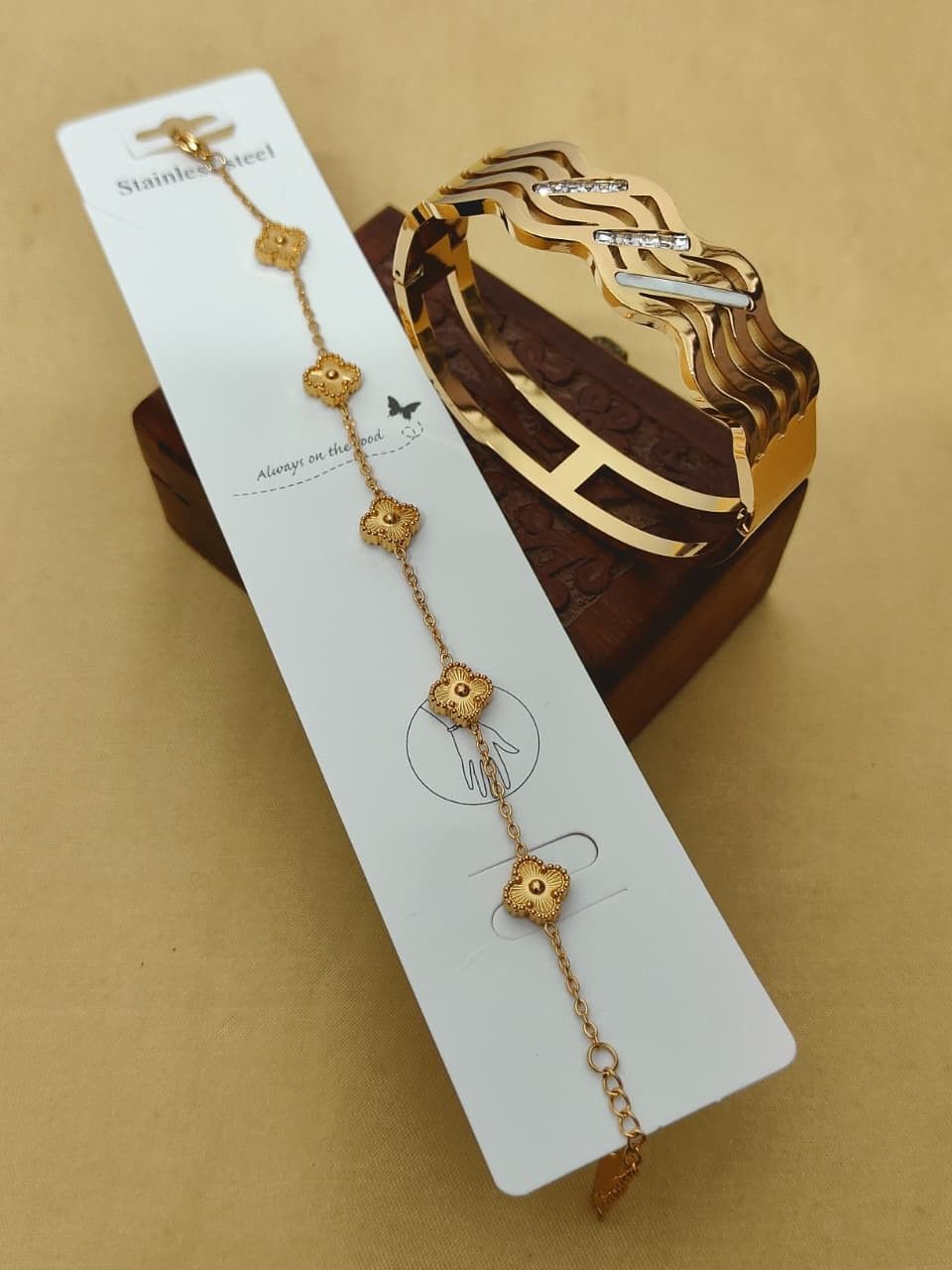 Beautiful Premium Quality Anti Tarnish 2 PC's Bracelets Combo....