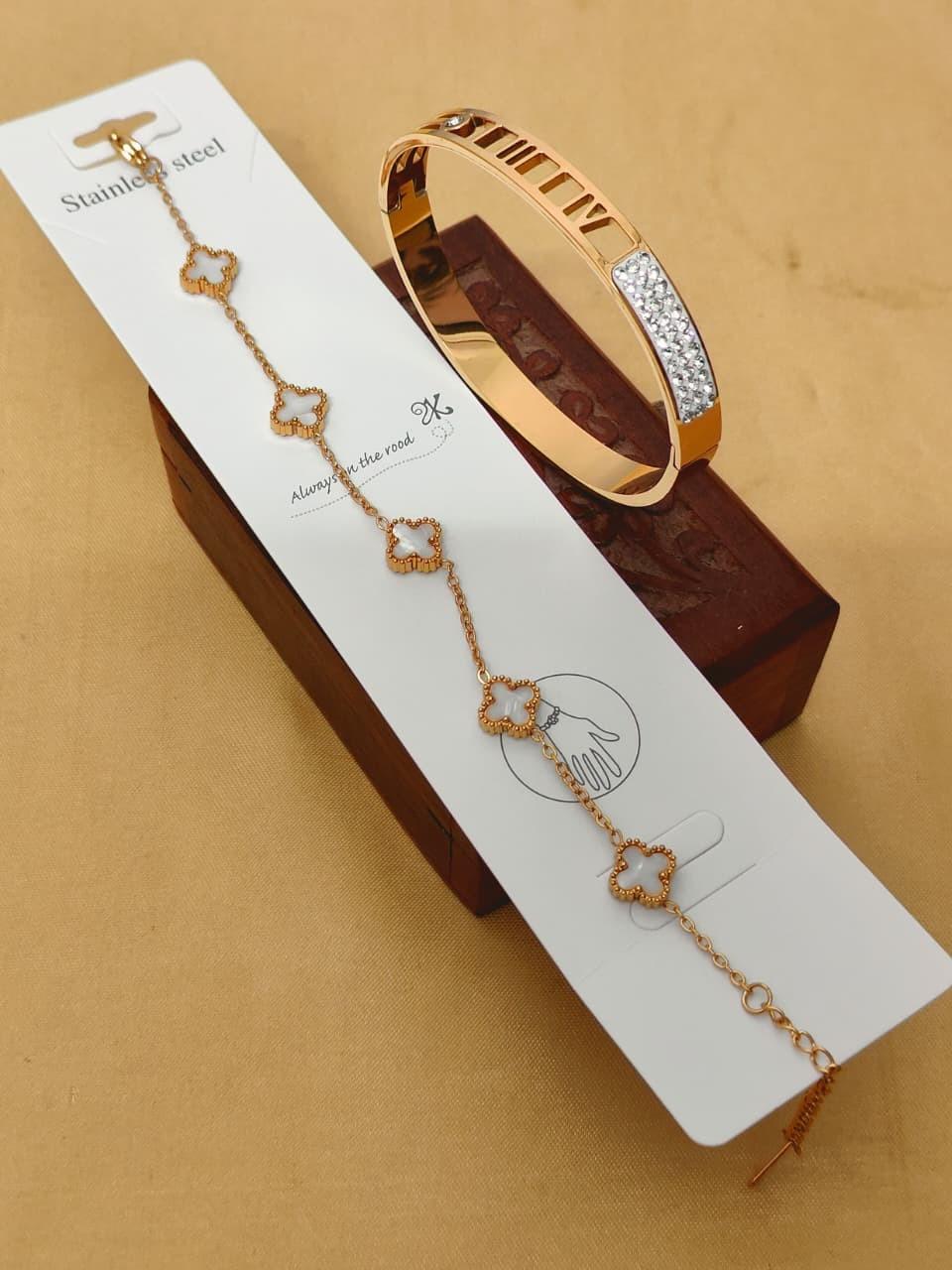 Beautiful Premium Quality Anti Tarnish 2 PC's Bracelets Combo....