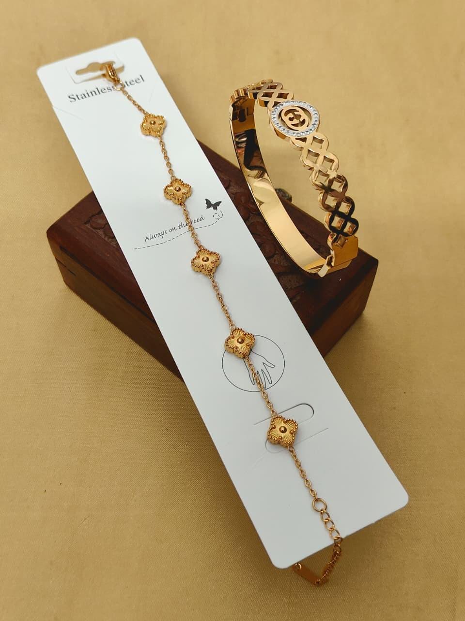 Beautiful Premium Quality Anti Tarnish 2 PC's Bracelets Combo....