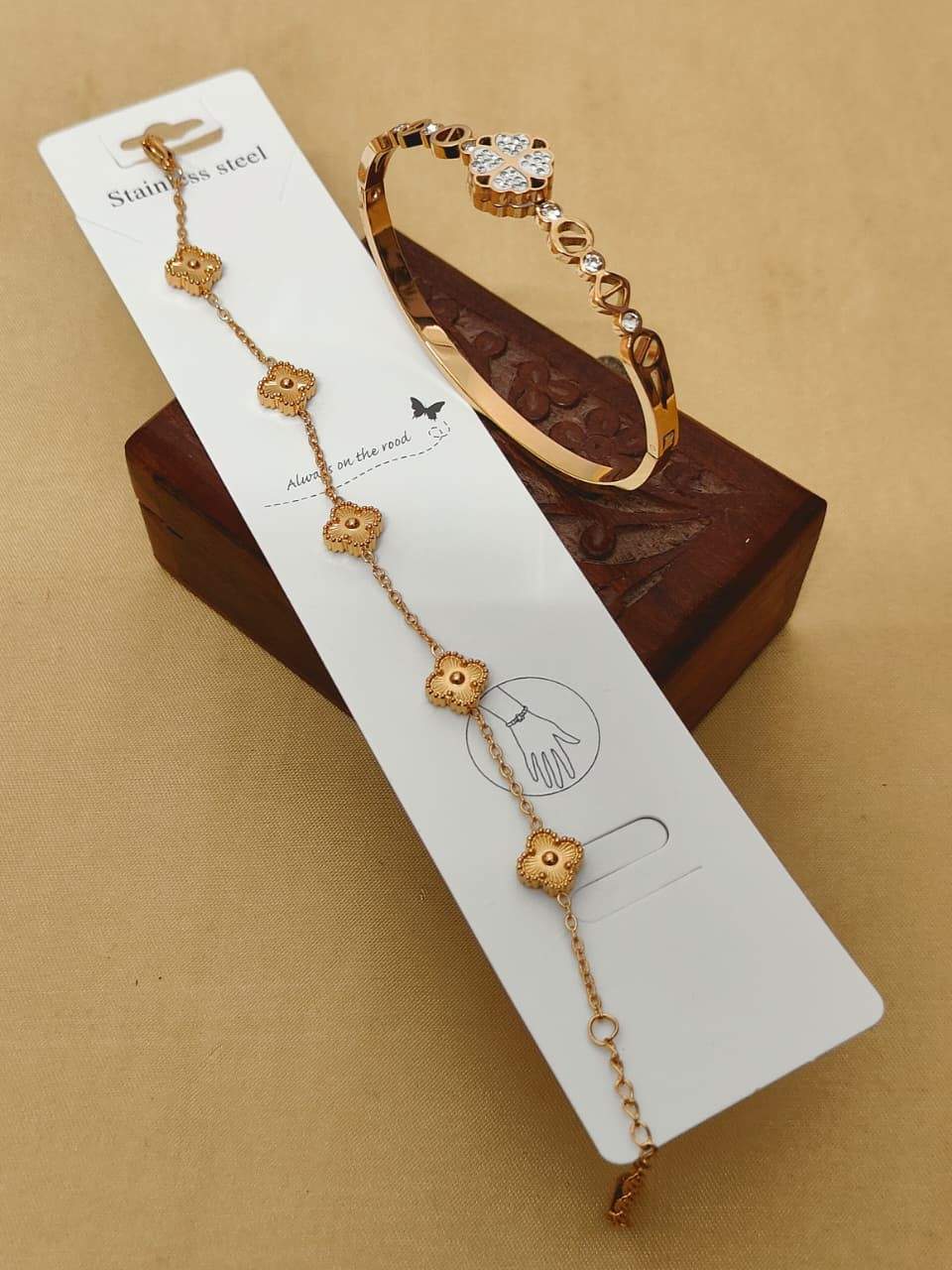 Beautiful Premium Quality Anti Tarnish 2 PC's Bracelets Combo....