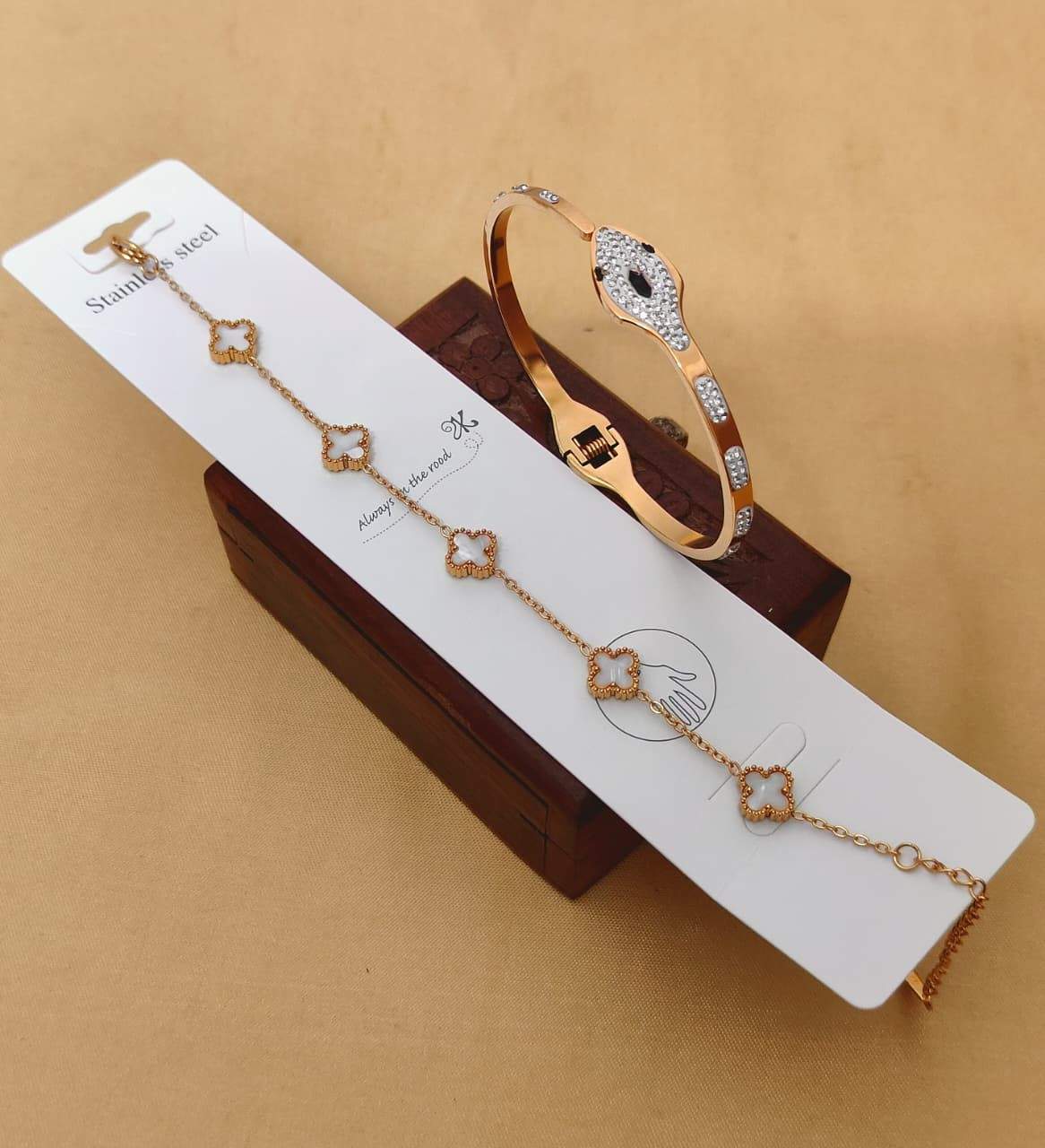 Beautiful Premium Quality Anti Tarnish 2 PC's Bracelets Combo....