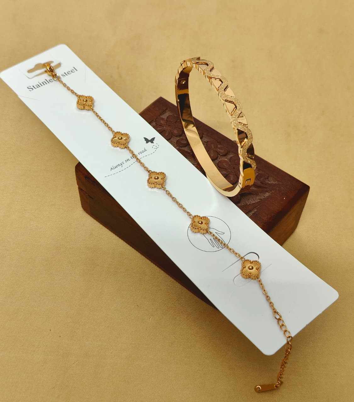 Beautiful Premium Quality Anti Tarnish 2 PC's Bracelets Combo....