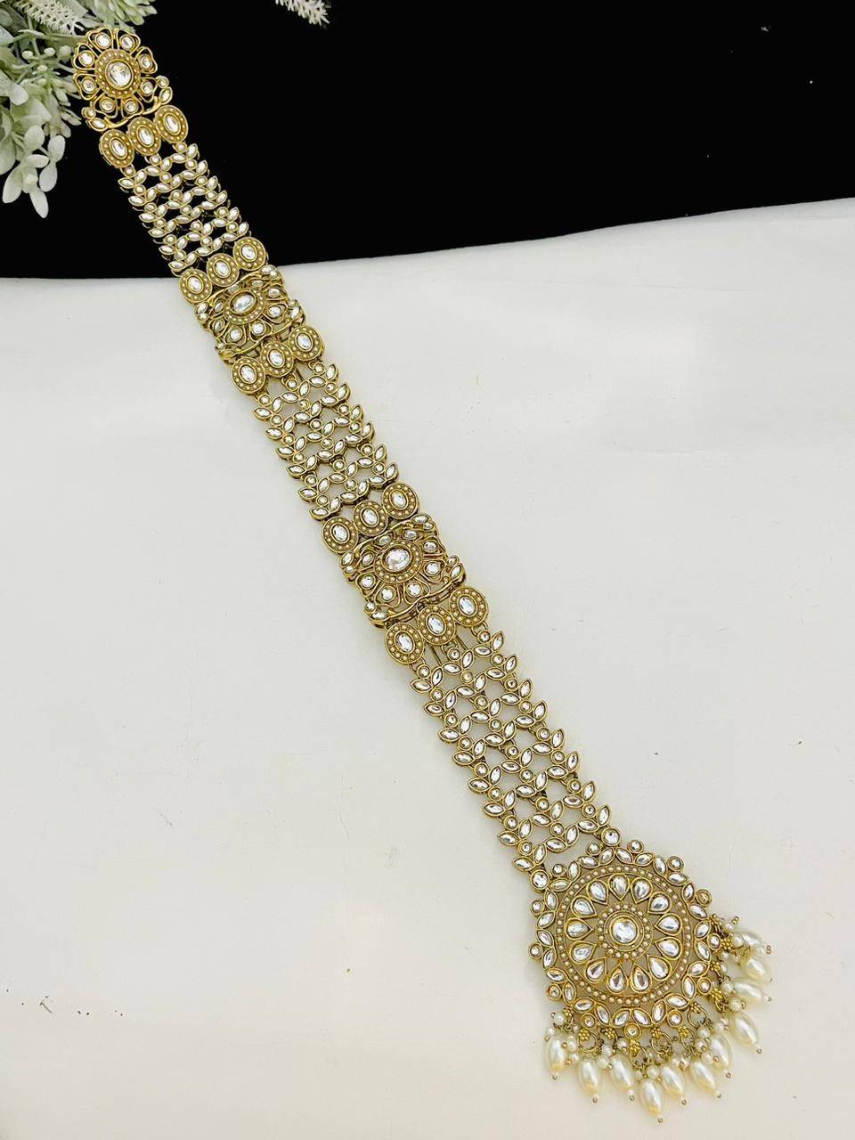 Beautiful Premium Quality Mehndi Polish Kundan Hair Chotti Original Pieces…..