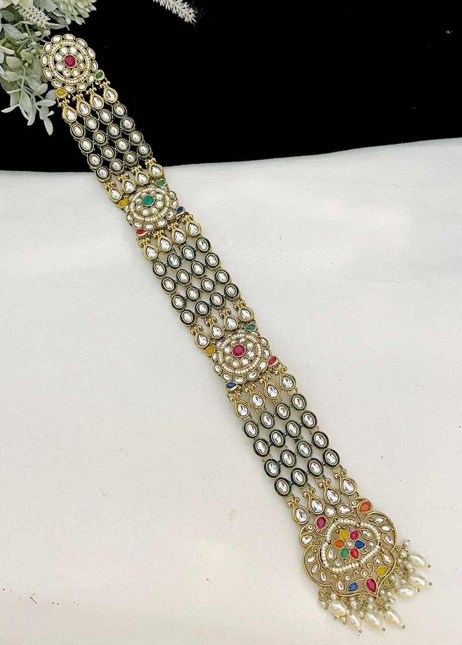 Beautiful Premium Quality Mehndi Polish Kundan Hair Chotti Original Pieces…..