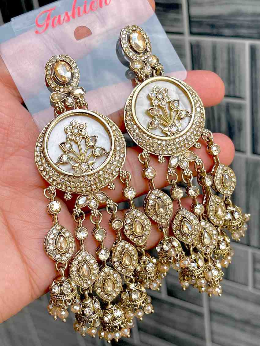 Beautiful Premium Quality Mop Work Bollywood Earrings....