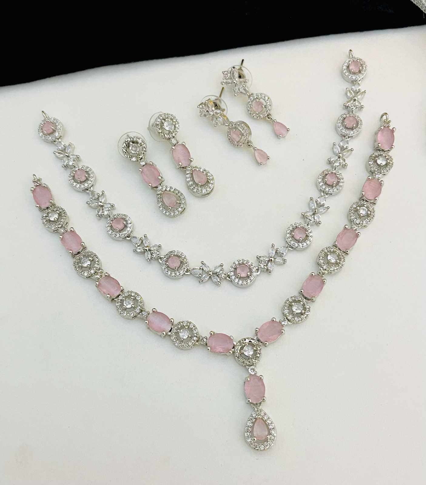 Beautiful Premium Quality American Diamond 2 Pc’s Necklace Combo Sets.... Offer Price