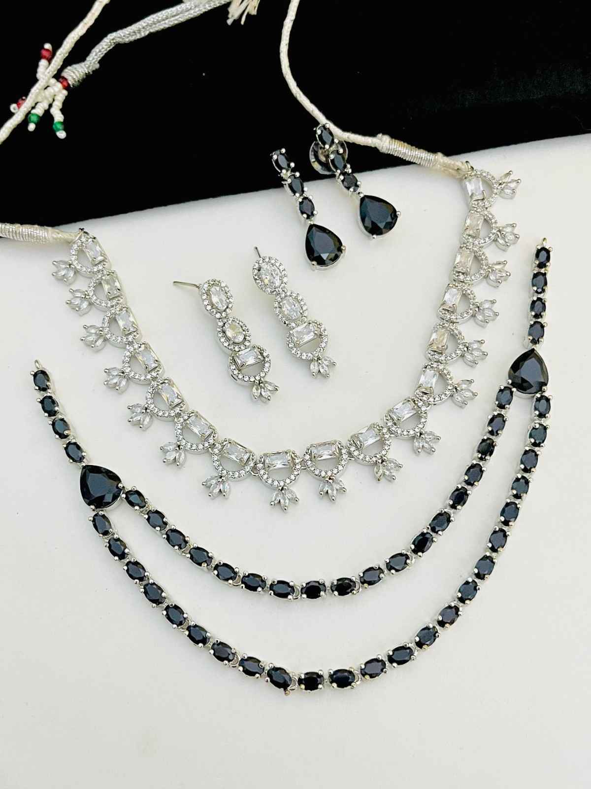 Beautiful Premium Quality American Diamond 2 Pc’s Necklace Combo Sets.... Offer Price