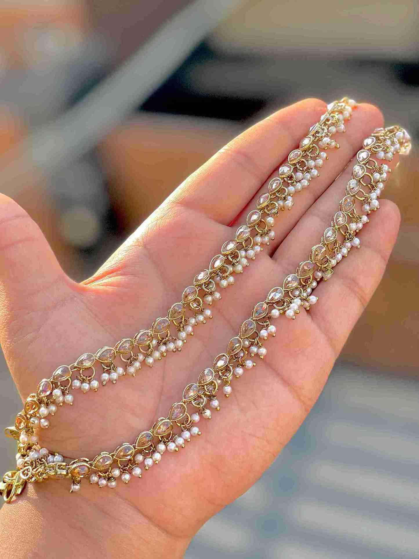 Reverse Ad Stone Work Payal