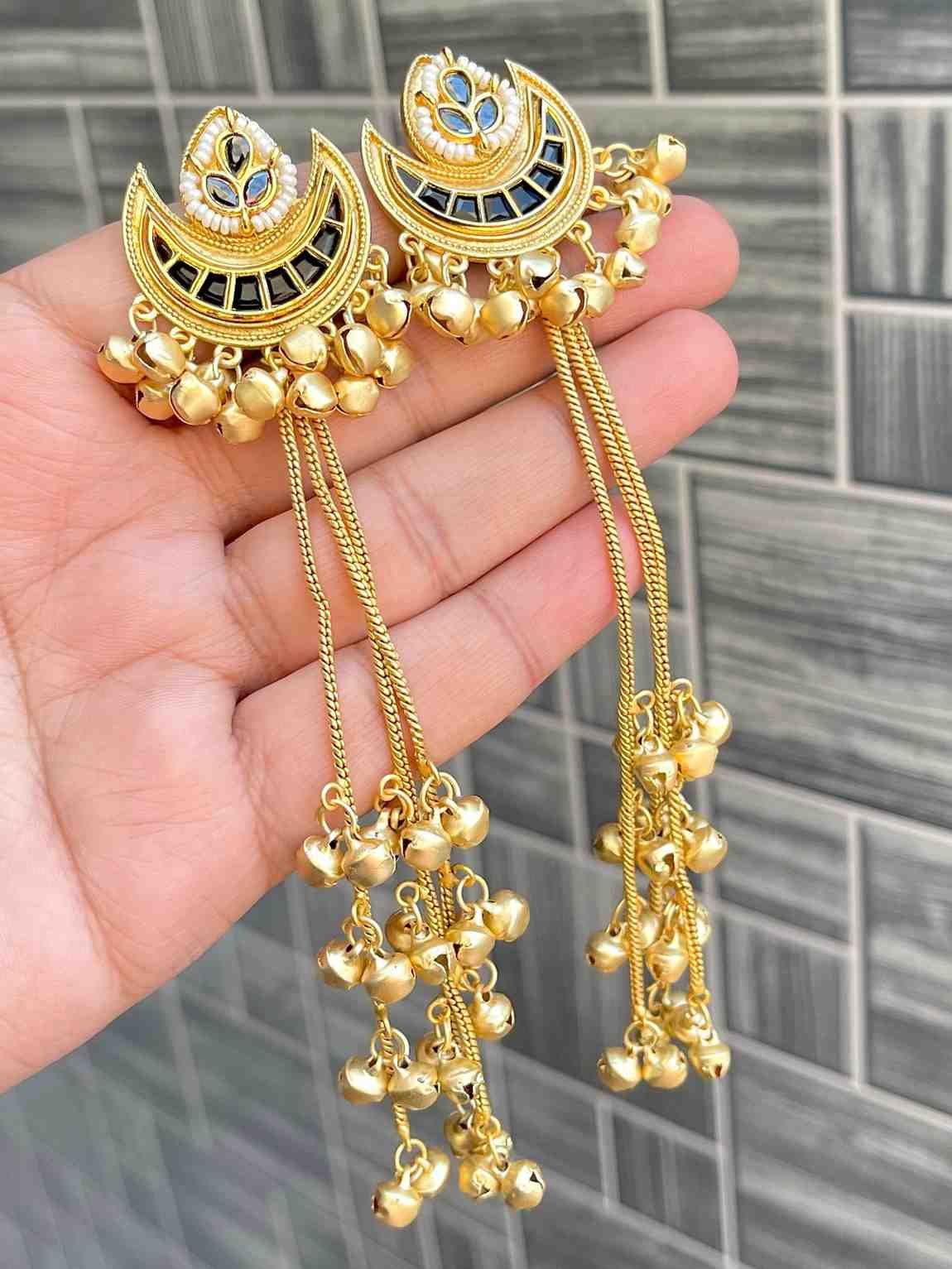 Kashmiri Big Size Jaipuri Statement Earrings
