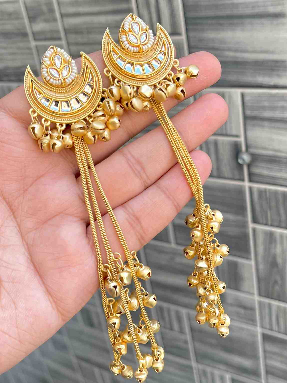 Kashmiri Big Size Jaipuri Statement Earrings