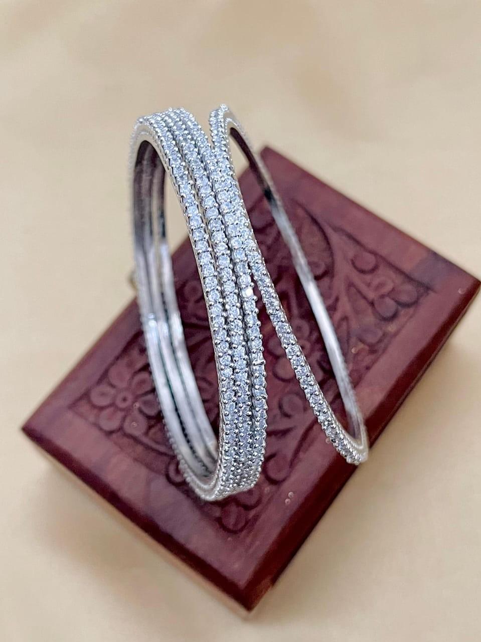 4 Pc American Diamond Bangles
