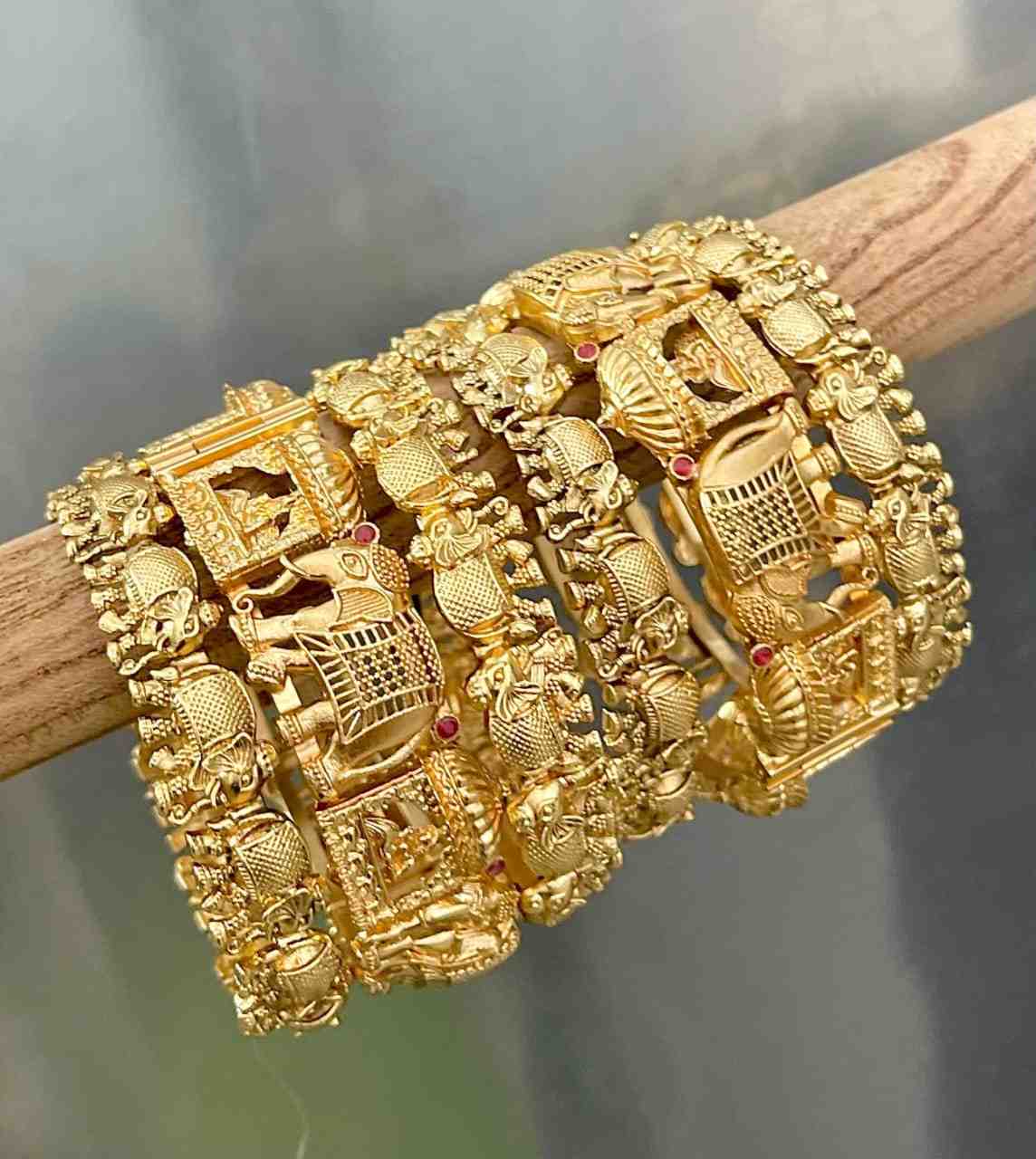 Matt Polish Both Hand Bangle Set