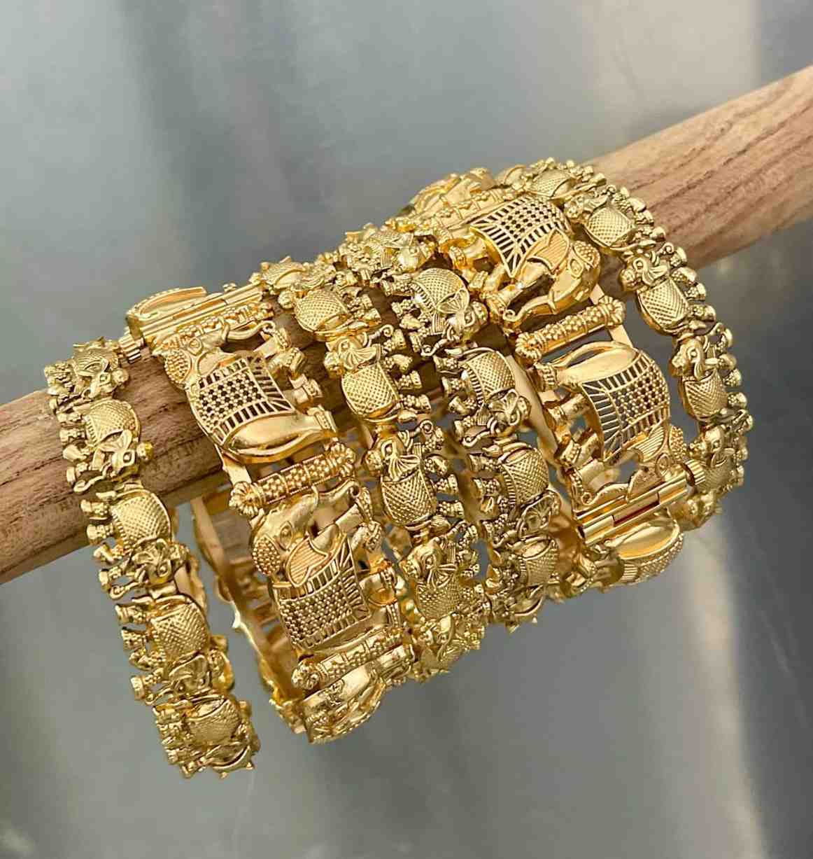 Matt Polish Both Hand Bangle Set