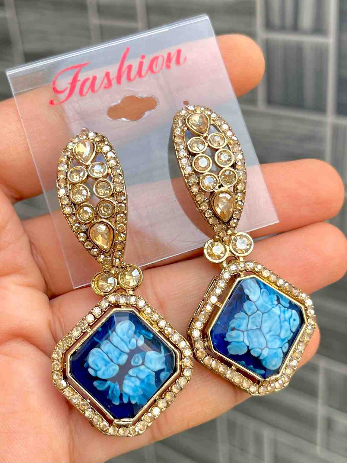Mop Stone Bollywood Earrings