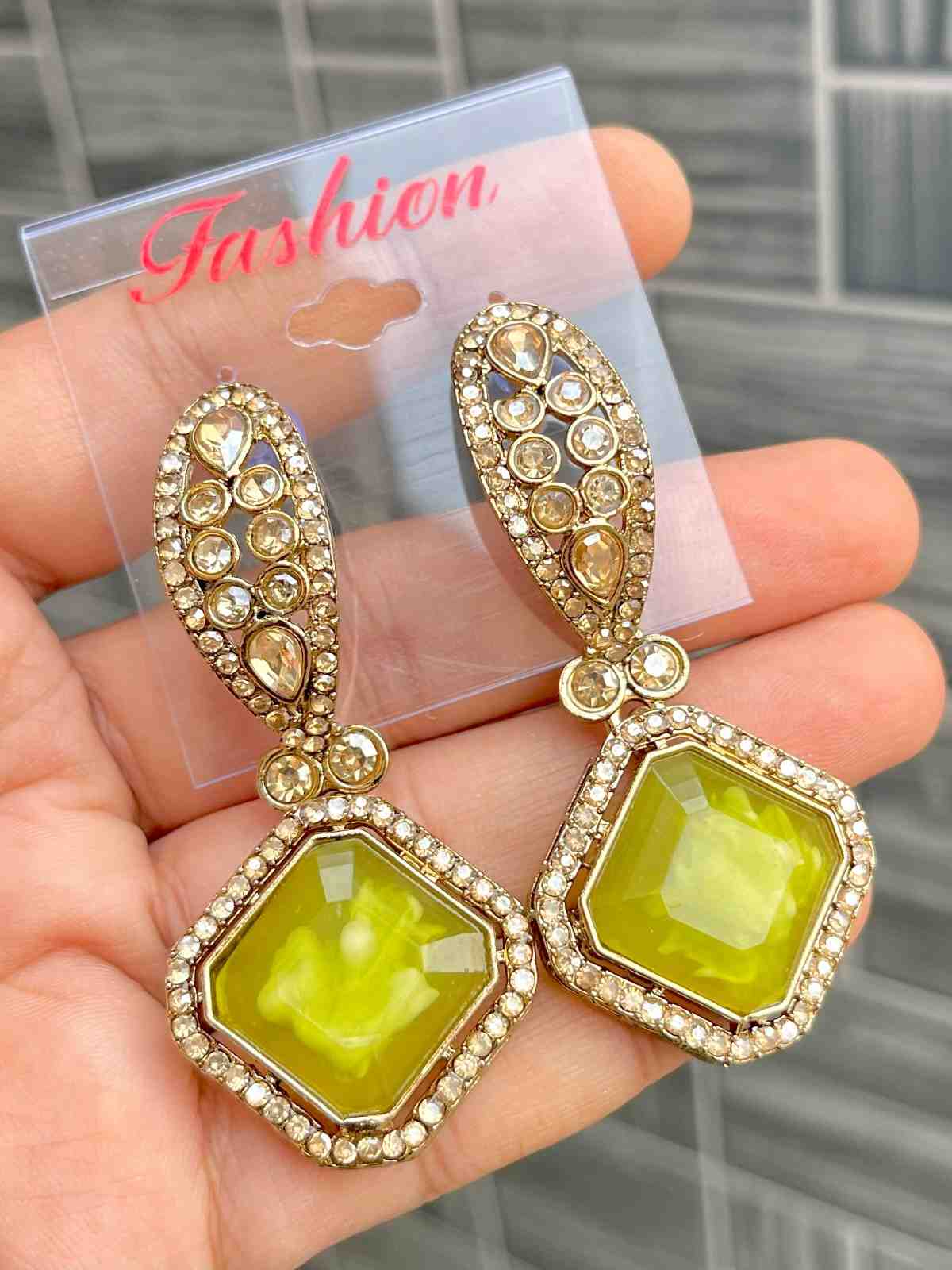 Mop Stone Bollywood Earrings