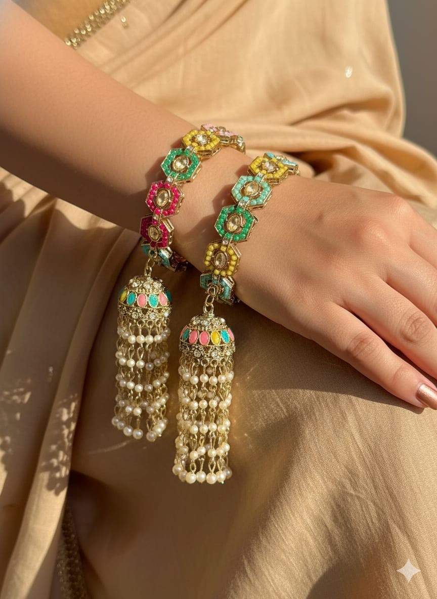Reverse Ad Stone Work Pakistani Latkan Bangle