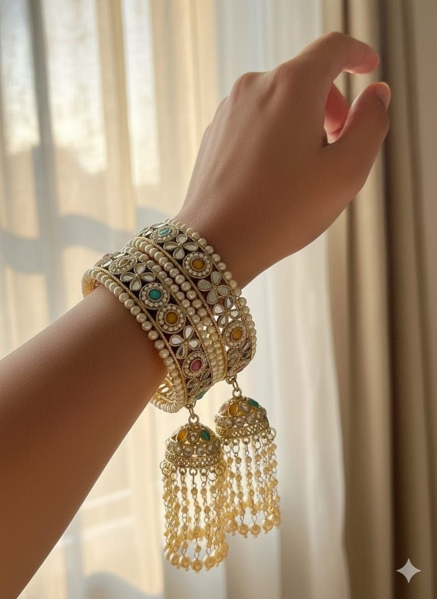 Reverse Ad Stone Work Pakistani Latkan Bangle