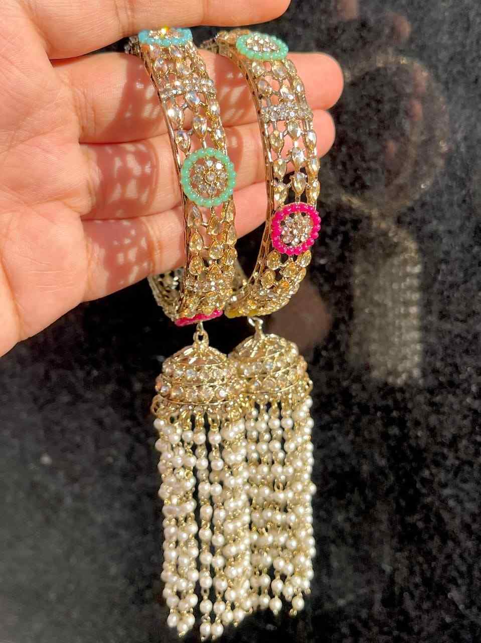 Reverse Ad Stone Work Pakistani Latkan Bangle